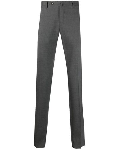 Incotex Virgin Wool Slim-Fit Tailored Pants - Gray