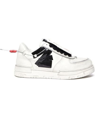 44 Label Group White And Black Leather Avril Sneakers - Multicolor
