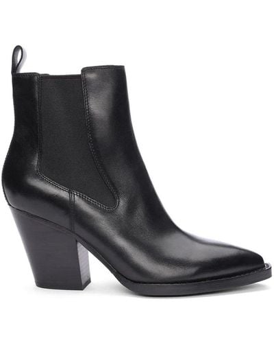 Ash Pointed-toe Ankle Boots - Black