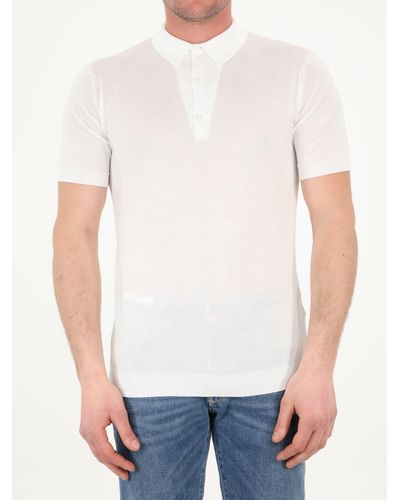John Smedley Cotton Polo Shirt - White