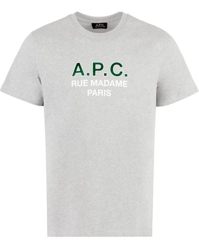 A.P.C. Madame Cotton Crew-neck T-shirt - Gray