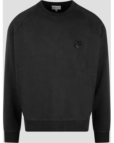 Maison Kitsuné Bold Fox Head Patch Oversize Sweatshirt - Black
