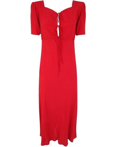 N°21 Midi Dress Acetate - Red