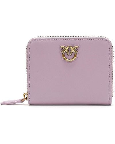 Pinko Logo Plaque Zip Around Wallet - Purple