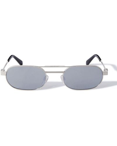 Off-White c/o Virgil Abloh Vaiden Oval-frame Sunglasses - Blue