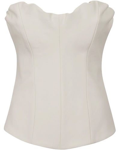 Victoria Beckham Corset Top - Natural