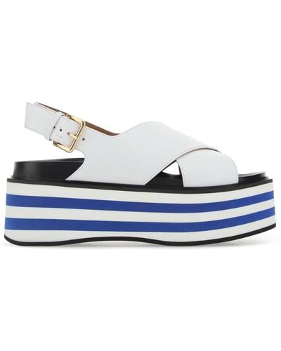 Marni Leather Sandals - White