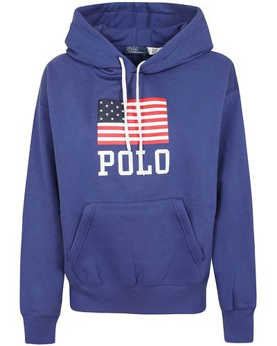 Polo Ralph Lauren Polo Flg Hd-Long Sleeve-Sweatshirt - Blue