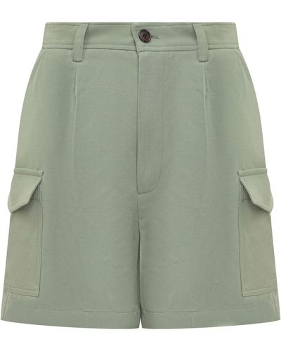 Woolrich Sage Viscose Blend Shorts - Green