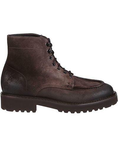 Doucal's Commander Derby Ankle Boots - Brown