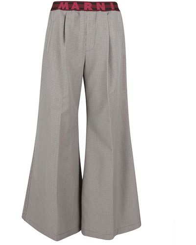 Marni Plaid Pants - Gray