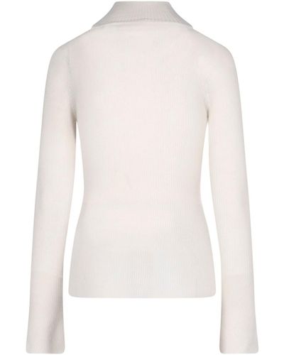Sa Su Phi High Neck Sweater - White