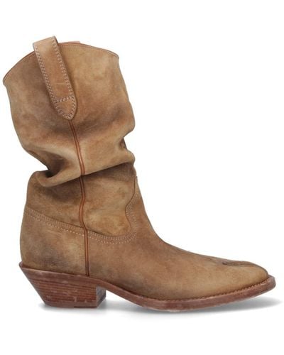 Maison Margiela Texan Boots "tabi" - Brown
