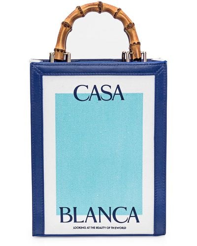 Casablancabrand Mini House Tote Bag - Blue