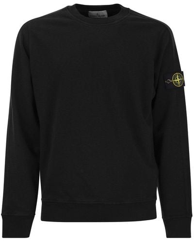 Stone Island Round Neck Sweatshirt - Black