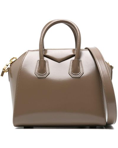Givenchy Taupe Mini Antigona Bag - Brown