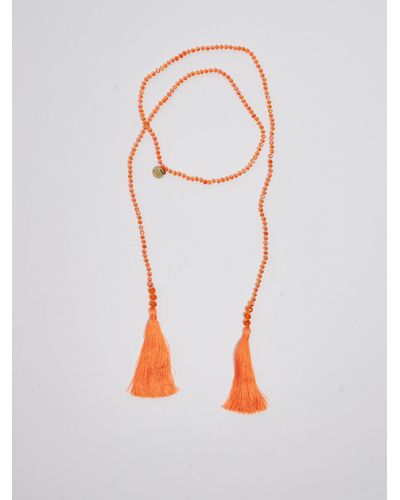 Maliparmi Collana Beaded Scarf Necklace - Multicolor