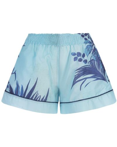 F.R.S For Restless Sleepers Flowers Toante Shorts - Blue