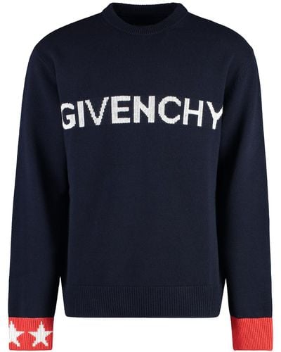 Givenchy Round-Neck Knitwear - Blue