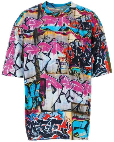 Vivienne Westwood Printed Stretch Cotton Oversize Rescue T-Shirt - Multicolour