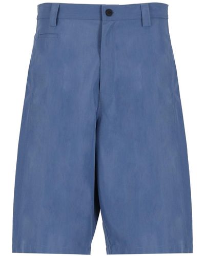 Maison Kitsuné Cotton Bermuda Shorts - Blue