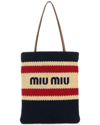 Miu Miu Crochet Shopping Bag - Red