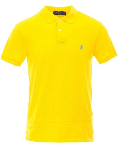 Ralph Lauren Oasis And Slim-Fit Piquet Polo Shirt - Yellow