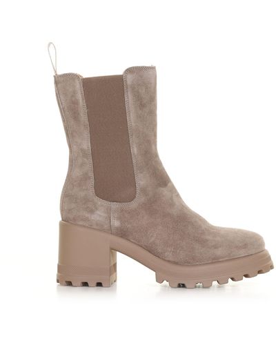 Voile Blanche Suede Ankle Boot - Multicolor