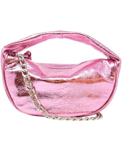 BY FAR Baby Cush Metallic Leather Handbag - Pink