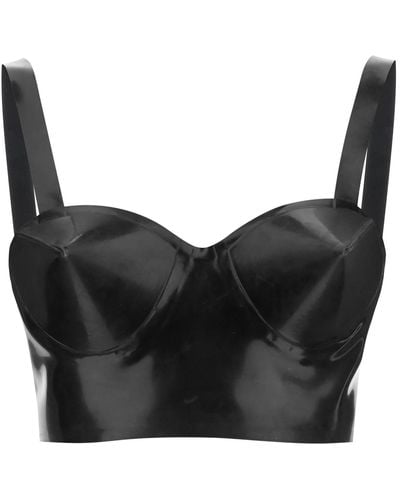 Maison Margiela Latex Top With Bullet Cups - Black