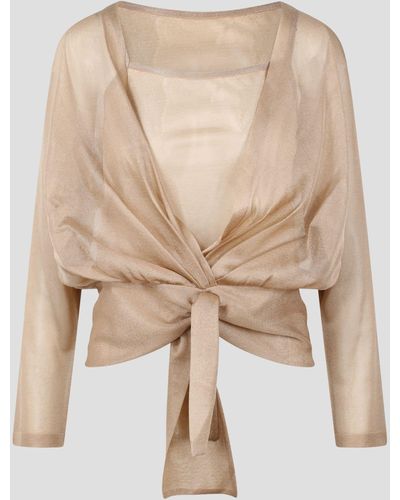 Alberta Ferretti Knit Top - Natural