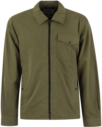 Woolrich Garment-Dyed Shirt Jacket - Green
