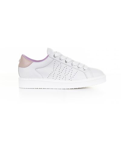 Pànchic Leather Trainer And Heel - White