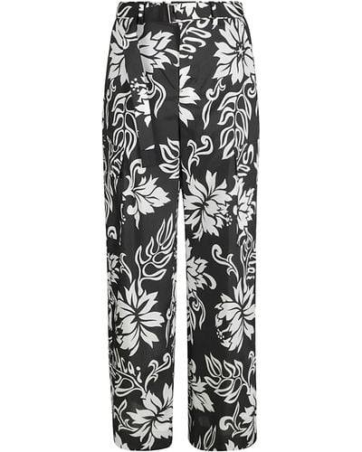 Sacai Printed Belted Trousers - White