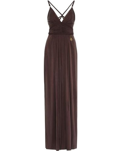 Elisabetta Franchi Red Carpet Brown Dress - Purple