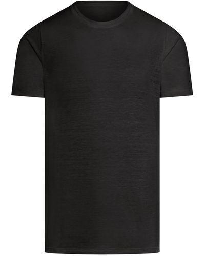 120% Lino Short Sleeve Tshirt - Black