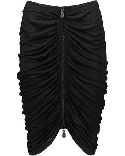 Burberry Front Zip Detail Pencil Skirt - Black