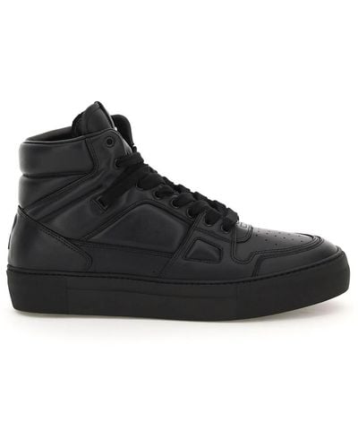 Ami Paris Ami Paris Ami De Coeur Leather Mid-top Sneakers - Black