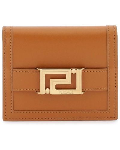 Versace Greca Goddes Wallet - Brown