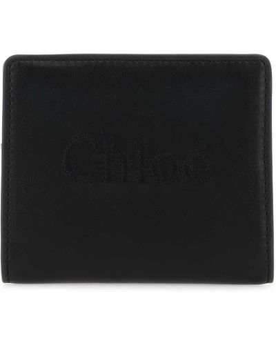 Chloé Leather Sense Wallet - Black