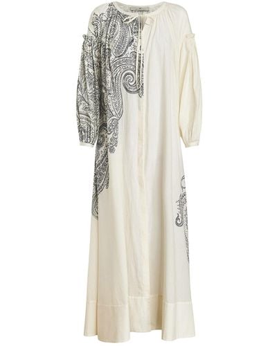 Etro Tunic Dress With Paisley Print - White
