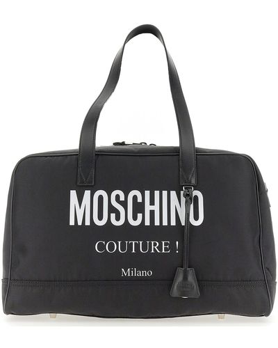 Moschino Nylon Travel Bag - Black