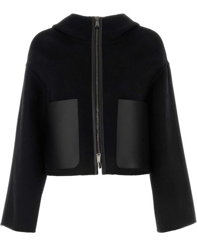 Fendi Wool Blend Reversible Jacket - Black