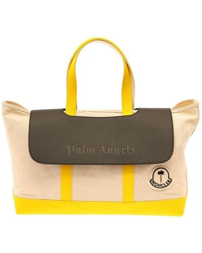 Moncler Genius Tote Bag With Moncler X Palm Angels Patch - Yellow