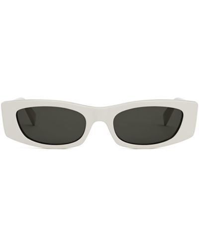 Celine Bold 3 Dots 55mm Geometric Sunglasses - White