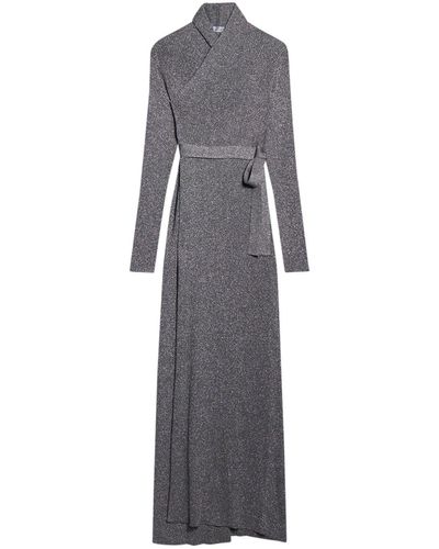 Balenciaga Wrap Maxi Dress - Metallic