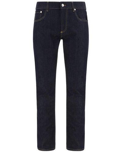 Alexander McQueen Studded Jeans - Blue