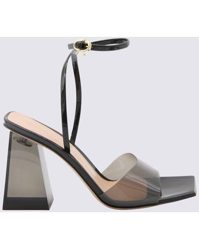 Gianvito Rossi Fume And Leather Cosmic Sandals - Grey