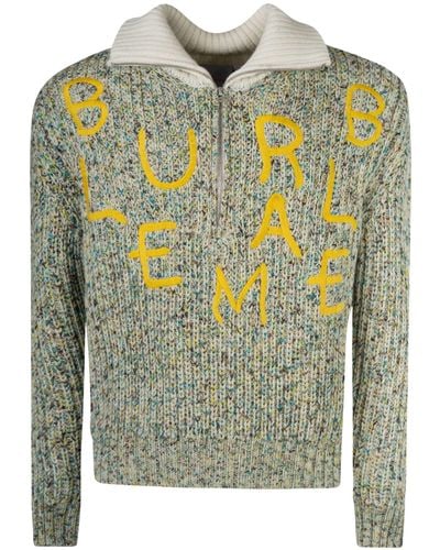 Bluemarble Logo Ribbed Sweater - Green