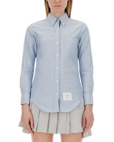 Thom Browne Button Down Shirt - Blue